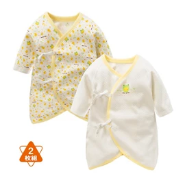 新生兒純棉蝴蝶衣-2枚入 黃色小雞