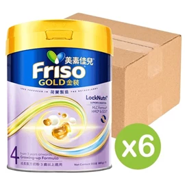 荷兰Friso 美素佳儿金装 成长配方奶粉;4号(3岁以上) 800g X 6罐