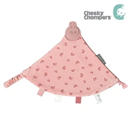英國Cheeky Chompers 嬰兒牙膠安撫巾-彩虹玫瑰