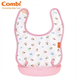 日本Combi 防油污可拆式圍兜-汽球