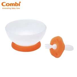 日本Combi Baby Label 初學小碗小叉套裝
