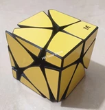 Kilohexaminx Mirror Cube Black Body with Yellow Stickers (Manqube Mod)