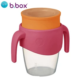 澳洲b.box 360度自主學飲杯-粉紅/橙