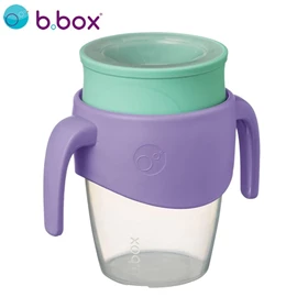 澳洲b.box 360度自主學飲杯-紫/湖水綠