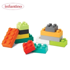 美國infantino 幼兒軟膠積木-12件裝