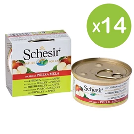 Schesir 貓罐頭/ 水煮系列 雞肉蘋果飯 75g X 14罐