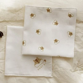 韓國Baby&I 純棉嬰兒紗巾-10塊裝 松鼠