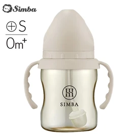 台灣小獅王 Simba 蘊蜜鉑金PPSU寬口奶瓶(連吸管把手)-200ml 杏茶