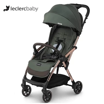 荷兰Leclerc Influencer™ 自动收摺婴儿手推车/ 军绿配香槟金车架