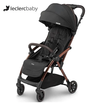 荷兰Leclerc Influencer™ 自动收摺婴儿手推车/ 黑色配铜啡车架