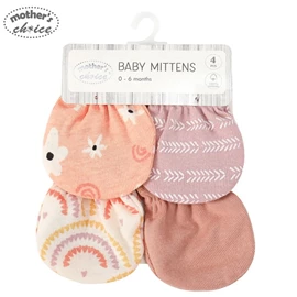 Mother's Choice 嬰兒純棉手套-4件裝 柏柏爾