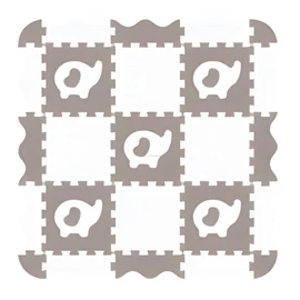 Baby Star 動物併接遊戲地墊-白色象