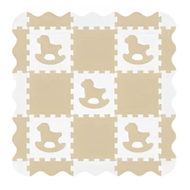 Baby Star 動物併接遊戲地墊-卡其色馬