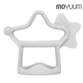 韓國Moyuum 白金矽膠手環式牙膠-淺灰星星
