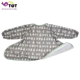 英國Tidy Tot 防水輕便飯衣(魔術貼)-長袖 Apple & Pears