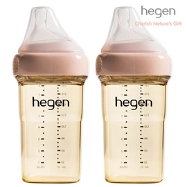 新加坡hegen PCTO™ 多功能宽口奶瓶-PPSU 240ml 两个装 粉红