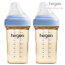 新加坡hegen PCTO™ 多功能宽口奶瓶-PPSU 240ml 两个装 蓝色