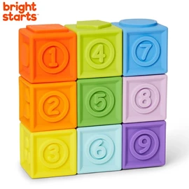 Bright Starts KaleidoCubes 疊疊扭扭軟積木-9件裝