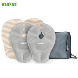 紐西蘭Haakaa 乳房冷熱敷墊-兩個裝 附收納袋 灰色