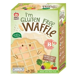 Apple Monkey 糙米華夫餅(無麩質)-20G 混合蔬果味