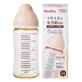 日本CHUCHU Multi Fit 闊身口徑 PPSU奶瓶-240ml