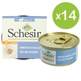 Schesir 貓主食罐頭/ 濃湯系列 吞拿沙丁魚 70g X 14罐