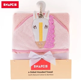 Snapkis 2合1 浴巾连帽-独角兽