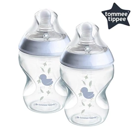 英国Tommee Tippee Natural Start PP 奶瓶-印花款 260ml 两个装 蓝色