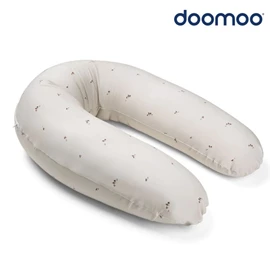 比利時Doomoo Buddy 有機棉舒眠月亮枕-卡其/蘑菇