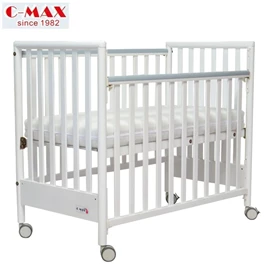C-MAX 2合1嬰兒床 #1704 (附送4吋床褥及兒童床攔板) (兩色選)