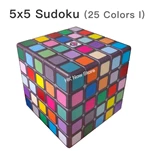 5x5x5 Sudoku Cube 25 Colors (UV print) V1 Black Body