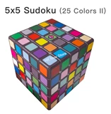 5x5x5 Sudoku Cube 25 Colors (UV print) V2 Black Body