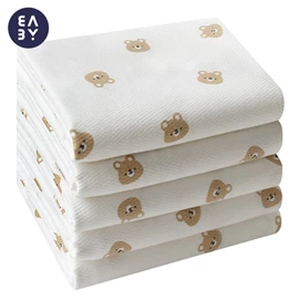 韓國Baby&I 純棉大紗巾/ 90×90cm 5塊裝 熊仔