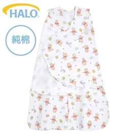 美國Halo Swaddle 二合一嬰兒包被睡袋-純棉 1.5TOG-小熊維尼彩虹