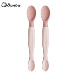 台灣小獅王 Simba 美味軟質湯匙-2入 栗粉