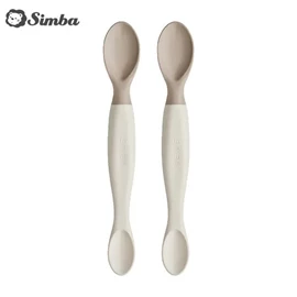 台灣小獅王 Simba 美味軟質湯匙-2入 杏茶