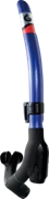 Gull Super Bullet Black Silicon Snorkel - MNBlue