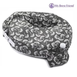 美國My Brest Friend 可調式O型哺乳枕(純棉);銀葉炭灰