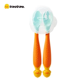 台湾黄色小鸭 可弯曲神奇感温汤叉组