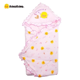 台湾黄色小鸭 冬季包巾-粉红