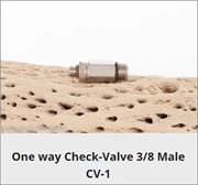 1 LB CHECK VALVE 9/16"-18 MALE TO 3/8"-24 MALE