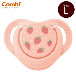 日本Combi 睡眠安撫奶嘴(連防塵蓋)-L碼 草莓