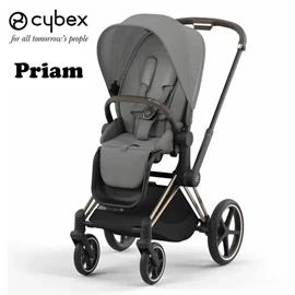 德国Cybex PRIAM 婴儿手推车/ 玫瑰金车架 Mirage Grey