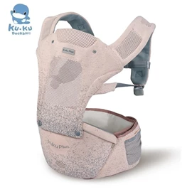 台灣KuKu Duck 充氣墊腰凳揹帶/ 魅力粉