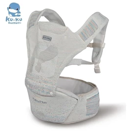 台灣KuKu Duck 充氣墊腰凳揹帶/ 陽光杏