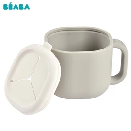 法國BEABA Pick 'n' Snack 矽膠零食杯/ 天鵝絨灰