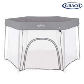 美国Graco Evergo™ 轻便摺合游戏栏/ 浅灰