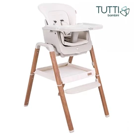 英國Tutti Bambini Nova 多功能高腳餐椅-胡桃木/米色
