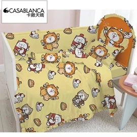 【Casablanca】婴儿床 2件套(床单连枕袋)-白烂猫