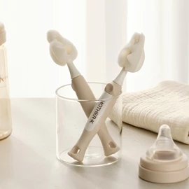 韩国Mother-K 海棉奶嘴刷-米色 2个装